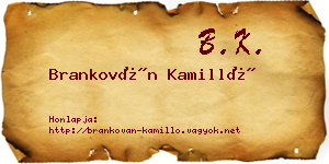 Brankován Kamilló névjegykártya